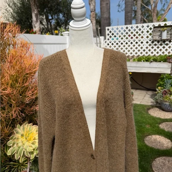 Free People Cloudy Day Oversized Longline Alpaca Mohair Blend Cardigan - Picture 14 of 16
